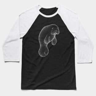 Manatee - chalkboard Baseball T-Shirt